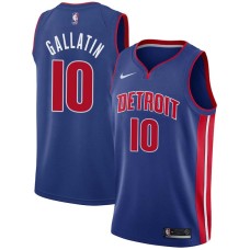 Detroit Pistons #10 Harry Gallatin Jersey -Blue