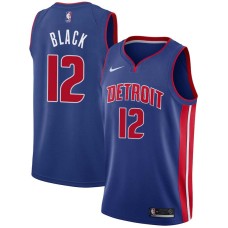 Detroit Pistons #12 Charlie Black Jersey -Blue