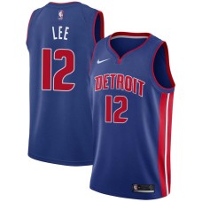 Detroit Pistons #12 George Lee Jersey -Blue