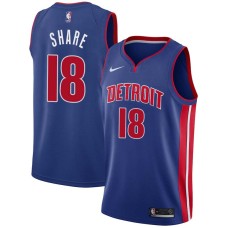 Detroit Pistons #18 Chuck Share Jersey -Blue