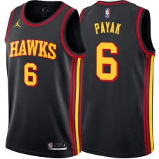 Atlanta Hawks #6 Johnny Payak Jersey -Black