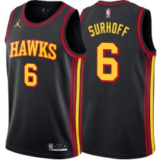 Atlanta Hawks #6 Dick Surhoff Jersey -Black