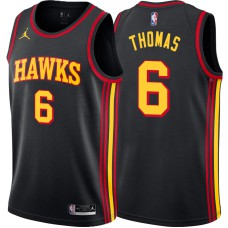 Atlanta Hawks #6 James Thomas Jersey -Black