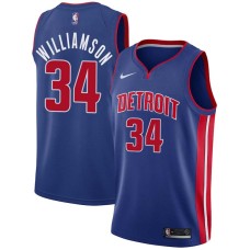 Detroit Pistons #34 Corliss Williamson Jersey -Blue