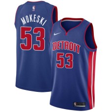 Detroit Pistons #53 Paul Mokeski Jersey -Blue