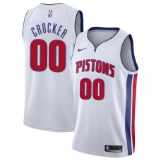 Detroit Pistons #00 Dillard Crocker Jersey -White