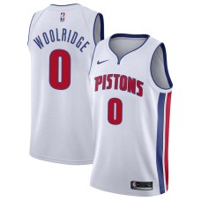 Detroit Pistons #0 Orlando Woolridge Jersey -White