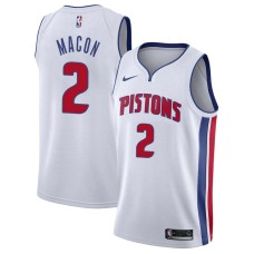 Detroit Pistons #2 Mark Macon Jersey -White