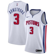 Detroit Pistons #3 Curly Armstrong Jersey -White