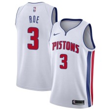 Detroit Pistons #3 Lou Roe Jersey -White