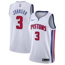 Detroit Pistons #3 Stanley Johnson Jersey -White