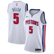 Detroit Pistons #5 Ben Kelso Jersey -White