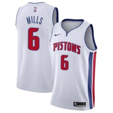 Detroit Pistons #6 Terry Mills Jersey -White