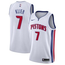 Detroit Pistons #7 Leo Klier Jersey -White