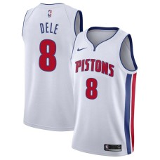 Detroit Pistons #8 Bison Dele Jersey -White