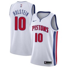 Detroit Pistons #10 Jim Holstein Jersey -White