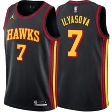 Atlanta Hawks #7 Ersan Ilyasova Jersey -Black