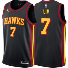 Atlanta Hawks #7 Jeremy Lin Jersey -Black