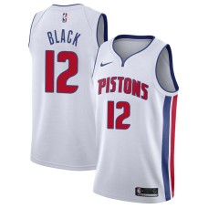 Detroit Pistons #12 Charlie Black Jersey -White