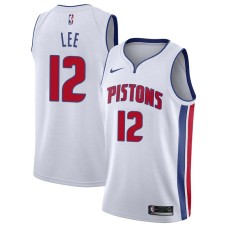 Detroit Pistons #12 George Lee Jersey -White