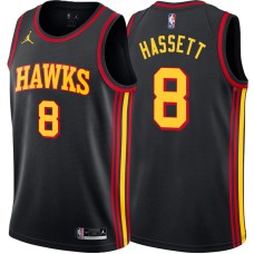 Atlanta Hawks #8 Billy Hassett Jersey -Black