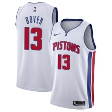 Detroit Pistons #13 Don Boven Jersey -White