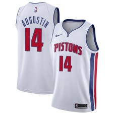 Detroit Pistons #14 DJ Augustin Jersey -White