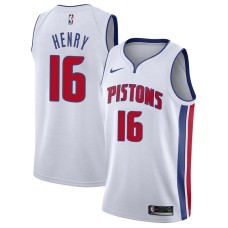 Detroit Pistons #16 Bill Henry Jersey -White