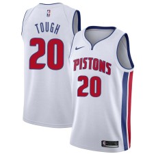 Detroit Pistons #20 Bob Tough Jersey -White