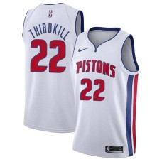 Detroit Pistons #22 David Thirdkill Jersey -White