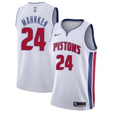 Detroit Pistons #24 John Mahnken Jersey -White