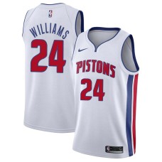 Detroit Pistons #24 Micheal Williams Jersey -White