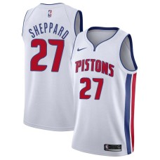 Detroit Pistons #27 Steve Sheppard Jersey -White