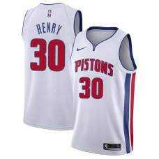 Detroit Pistons #30 Bill Henry Jersey -White