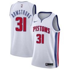 Detroit Pistons #31 Curly Armstrong Jersey -White