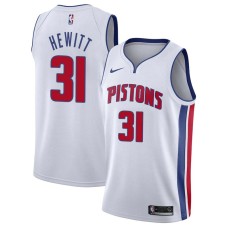 Detroit Pistons #31 Bill Hewitt Jersey -White