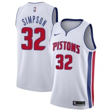 Detroit Pistons #32 Ralph Simpson Jersey -White