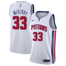 Detroit Pistons #33 Jim McElroy Jersey -White