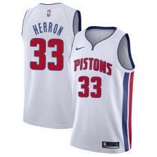 Detroit Pistons #33 Keith Herron Jersey -White