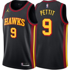 Atlanta Hawks #9 Bob Pettit Jersey -Black