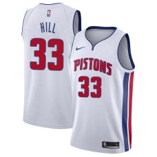 Detroit Pistons #33 Grant Hill Jersey -White