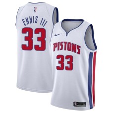 Detroit Pistons #33 James Ennis III Jersey -White