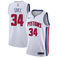 Detroit Pistons #34 Jim Zoet Jersey -White