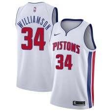 Detroit Pistons #34 Corliss Williamson Jersey -White