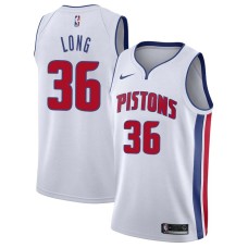 Detroit Pistons #36 Paul Long Jersey -White