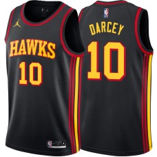 Atlanta Hawks #10 Pete Darcey Jersey -Black