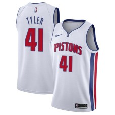 Detroit Pistons #41 Terry Tyler Jersey -White