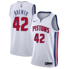 Detroit Pistons #42 Jim Brewer Jersey -White