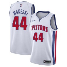 Detroit Pistons #44 Paul Mokeski Jersey -White