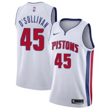 Detroit Pistons #45 Dan O'Sullivan Jersey -White